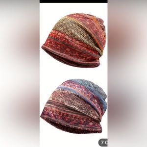 Multi-colored Boho Beanies - One size fits all